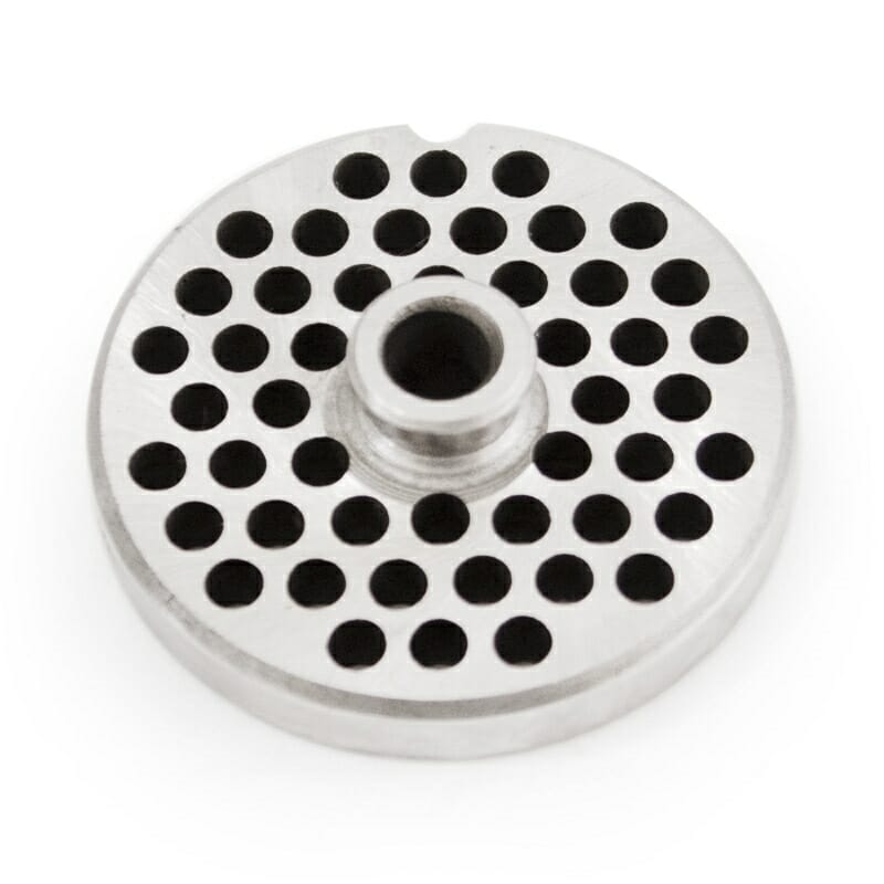 #10/12_Stainless_Steel_1/4"_Grinder_Plate_with_Hub