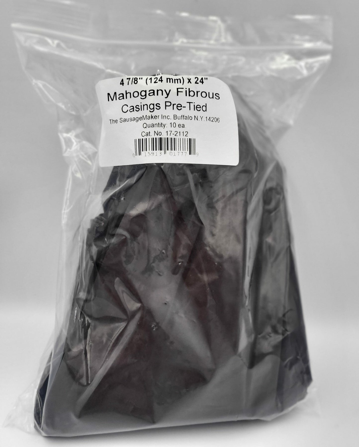 Pre-tied_Mahogany_Fibrous_Casings_124mm