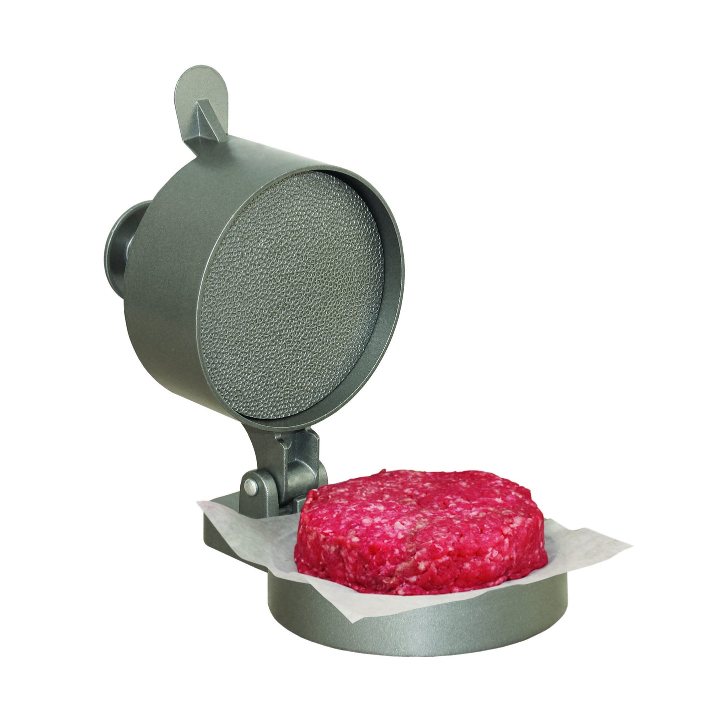 Metal_burger_press_shaping_raw_ground_beef_patty