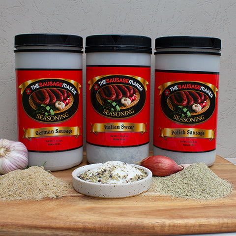 European_Bundle_Kit_Premium_Sausage_Seasoning;Sweet_Italian_Sausage_Seasoning_1lb_8oz;Polish_Sausage_Seasoning_1lb_8oz;German_Sausage_Seasoning_1lb_8oz