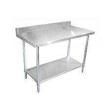 Stainless Steel Table with Backsplash, 24" x 60"