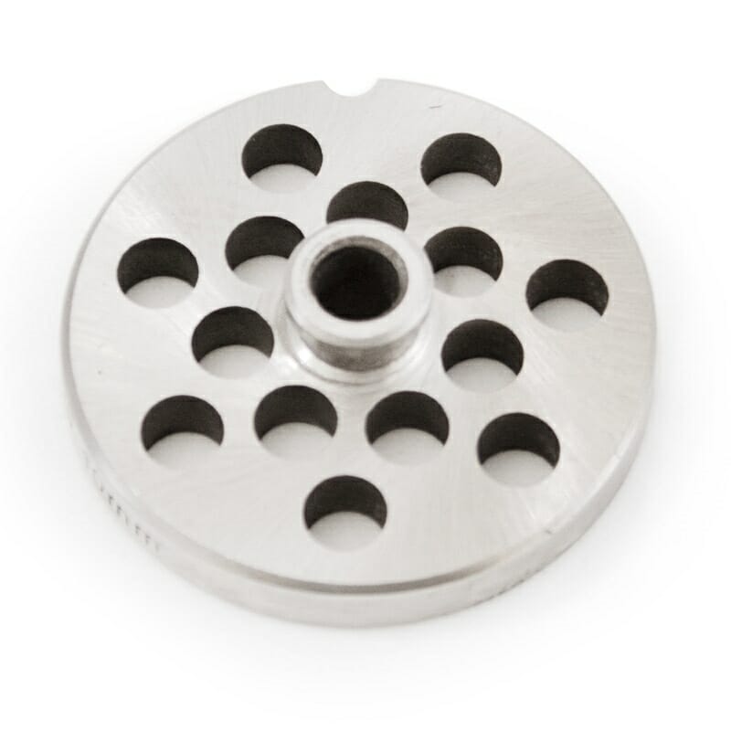 #10/12_Stainless_Steel_3/8"_Grinder_Plate_with_Hub