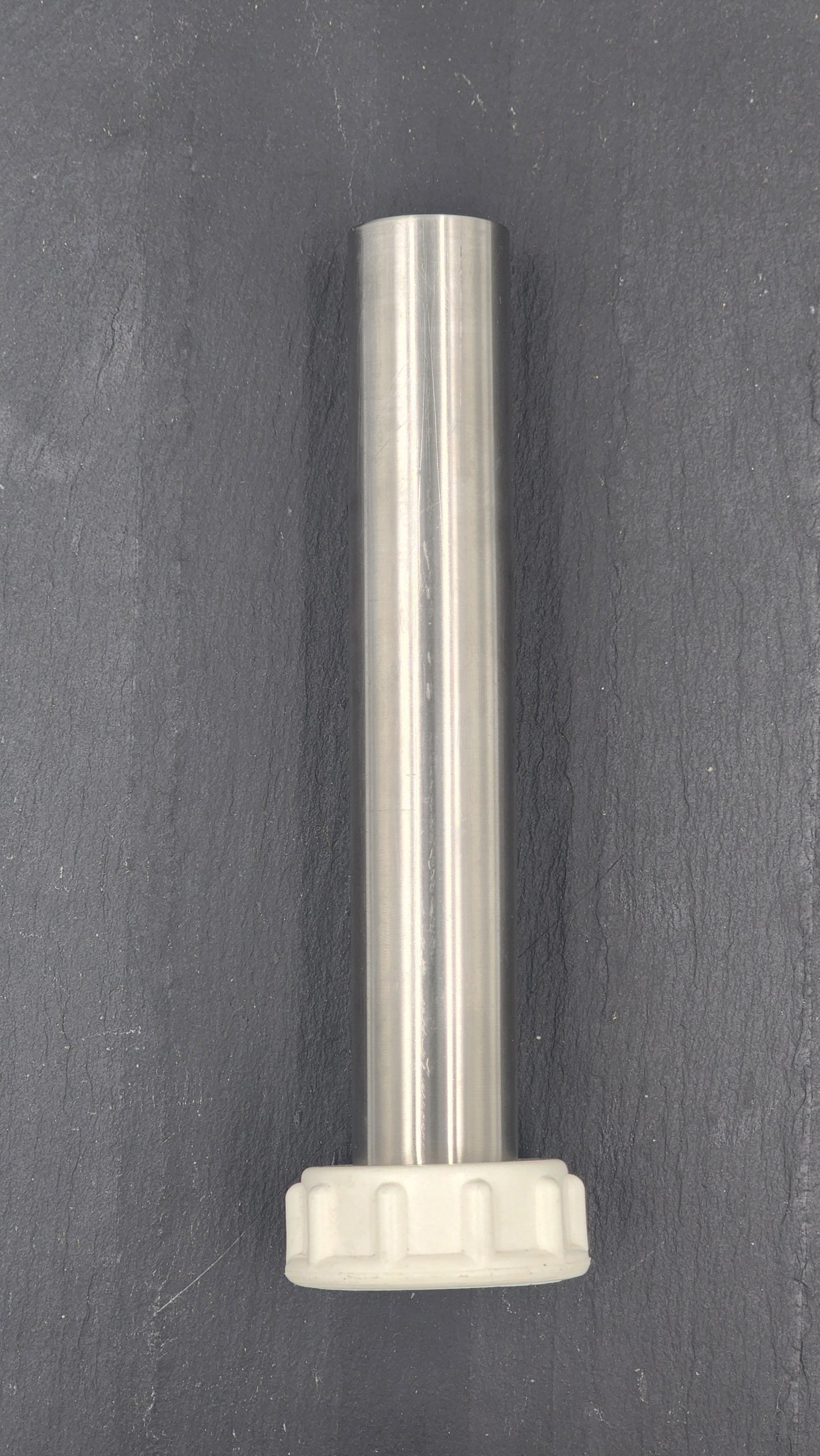 1_1/4"_Stainless_Steel_Stuffing_Tube_for_5lb._Stuffers_with_locknut