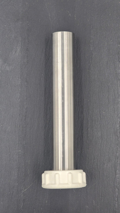 1_1/4"_Stainless_Steel_Stuffing_Tube_for_5lb._Stuffers_with_locknut