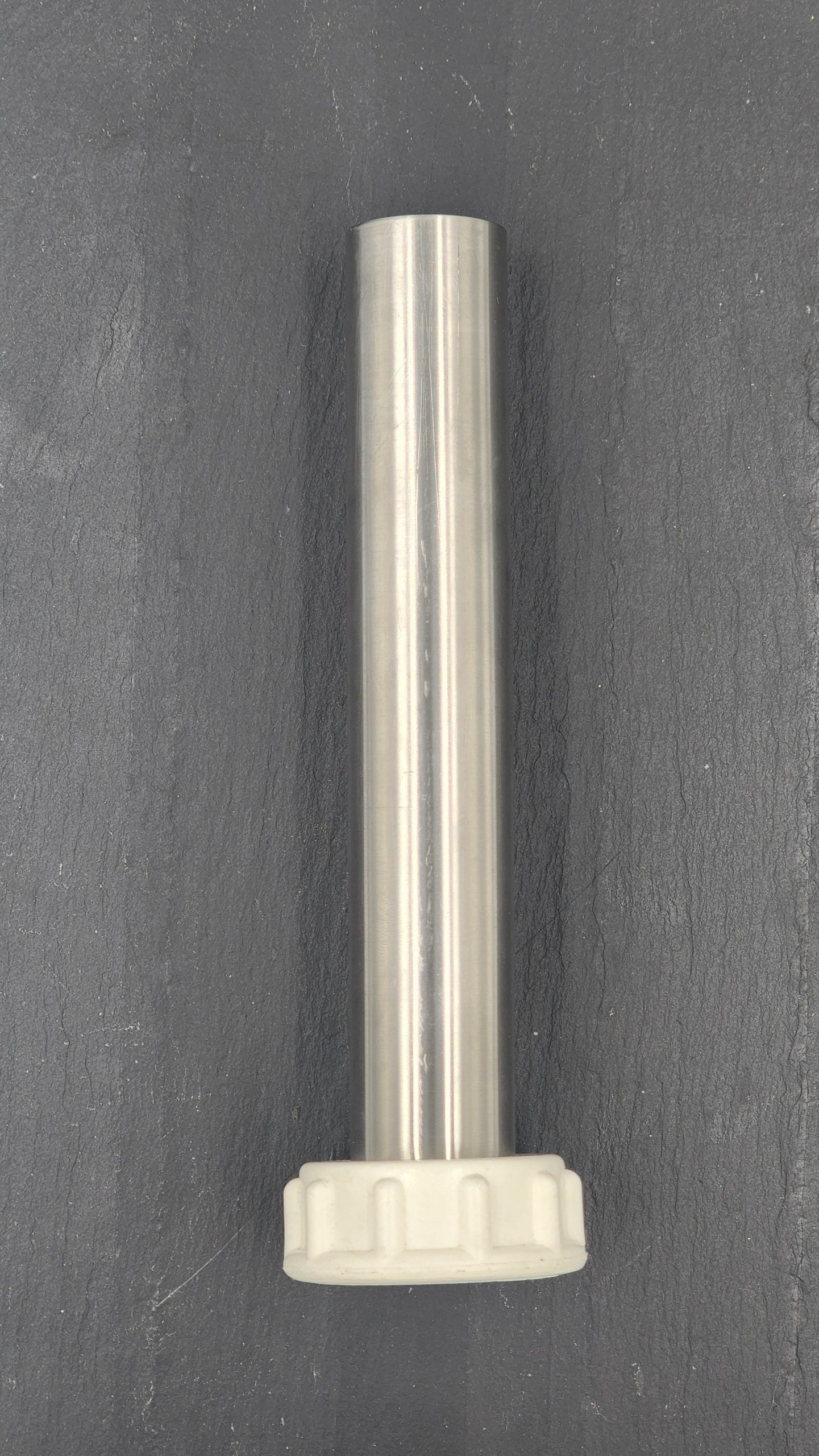 1_1/4"_Stainless_Steel_Stuffing_Tube_for_5lb._Stuffers_with_locknut