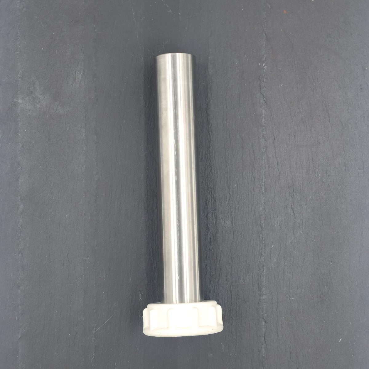 1_1/4"_Stainless_Steel_Stuffing_Tube_for_5lb._Stuffers_with_locknut