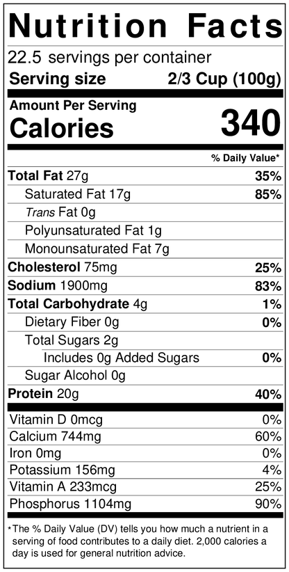 High_Temp_Bleu_Cheese,_5_lbs.;High_Temp_Cheese_Instructions