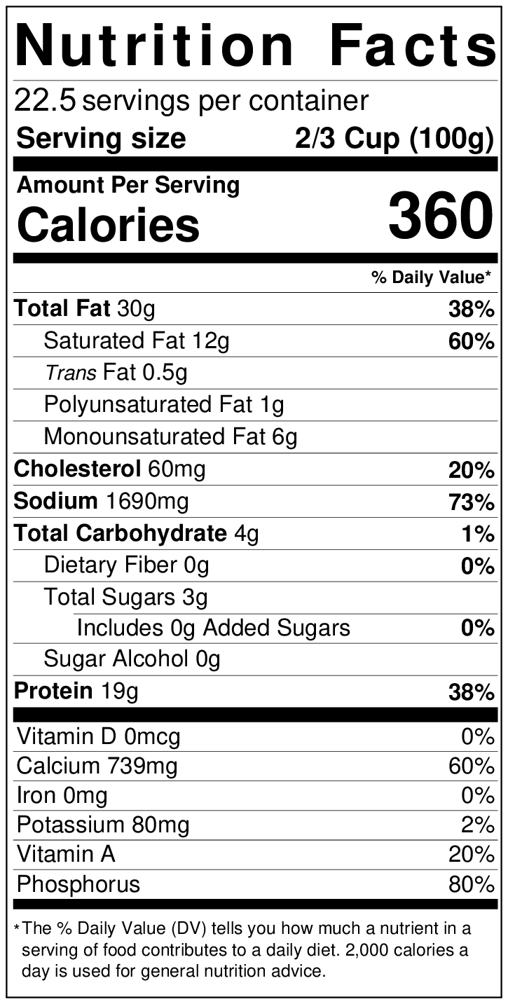 High_Temp_Cheddar_Cheese_20_lbs;High_Temp_Cheese_Instructions