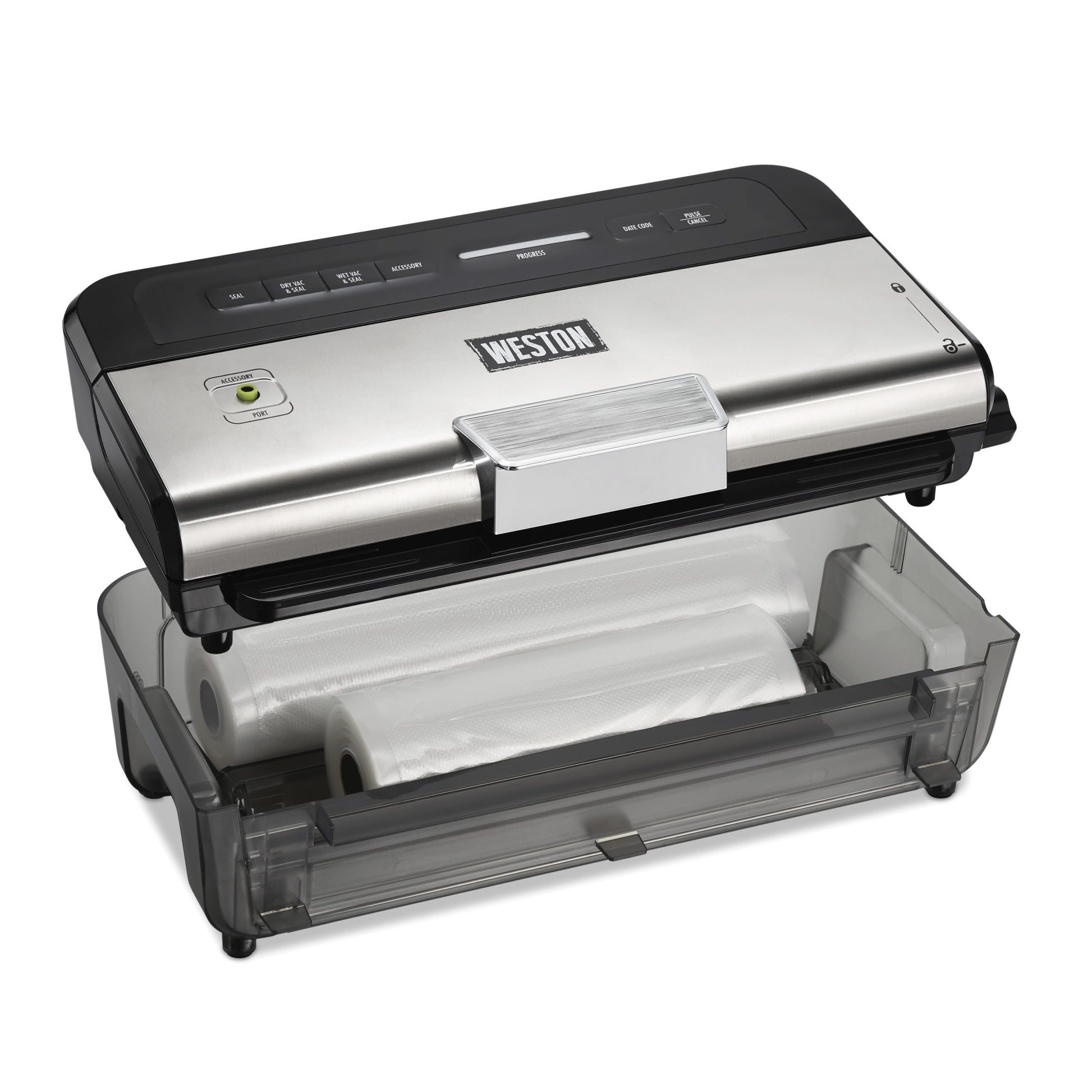 Weston_wet_and_dry_food_vacuum_sealer_with_date_stamp_for_airtight_storage