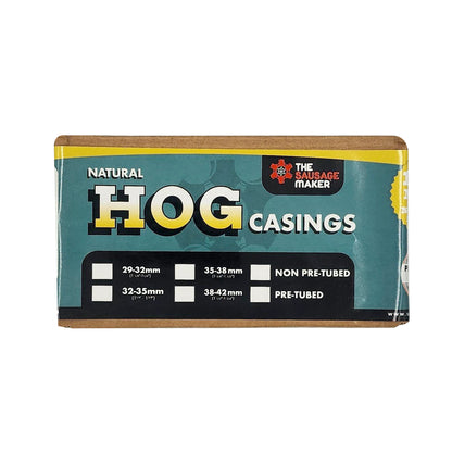 Whole-Hank-Hog-Casing-Main-Img;Whole-Hank-Hog-Casing-Life-Shot;Whole-Hank-Hog-Casing-Inside-Packaging;Whole-Hank-Hog-Casing-Recipe-29-32-mm;Whole-Hank-Hog-Casing-Comparison