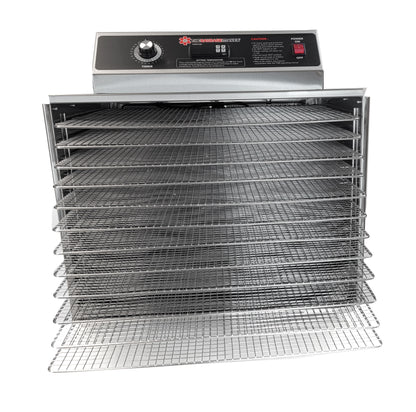 The_Sausage_Maker_Harvest_Fiesta_8_tray_digital_food_dehydrator_with_stainless_steel_shelves