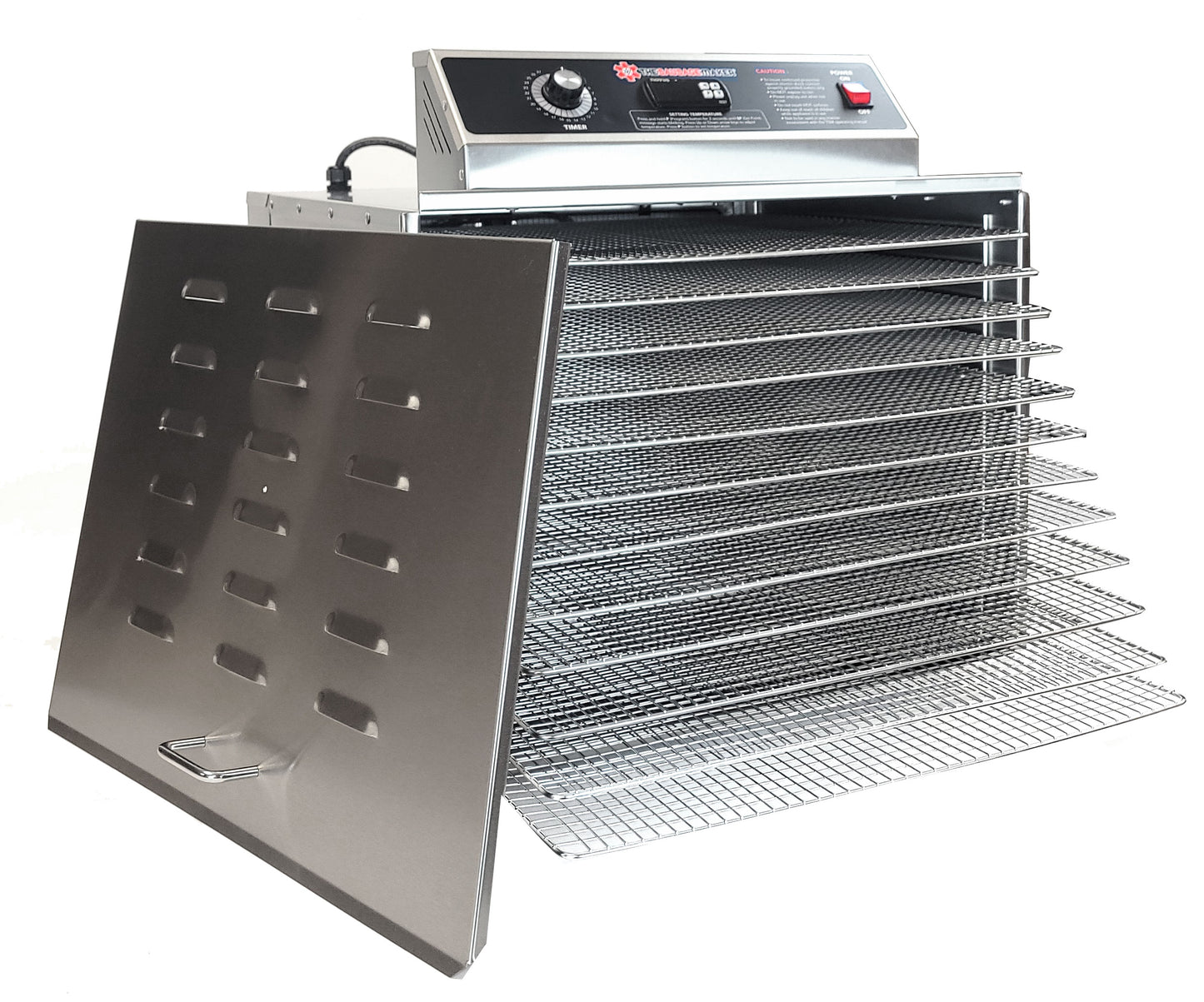 The_Sausage_Maker_Harvest_Fiesta_8_tray_digital_food_dehydrator_with_stainless_steel_shelves