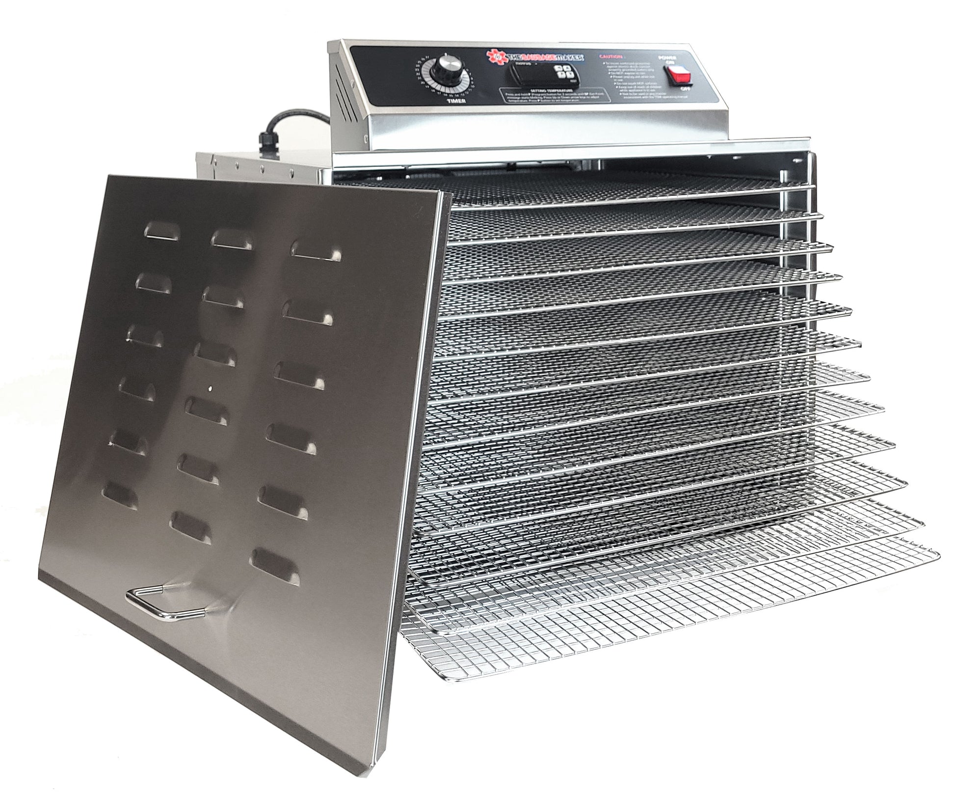 The_Sausage_Maker_Harvest_Fiesta_8_tray_digital_food_dehydrator_with_stainless_steel_shelves
