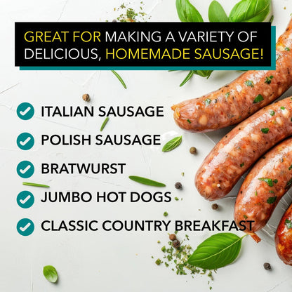 Whole-Hank-Hog-Casing-Main-Img;Whole-Hank-Hog-Casing-Life-Shot;Whole-Hank-Hog-Casing-Inside-Packaging;Whole-Hank-Hog-Casing-Recipe-29-32-mm;Whole-Hank-Hog-Casing-Comparison